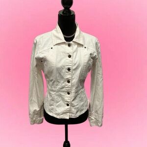 Bill Blass Off-White Denim Jacket